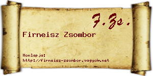 Firneisz Zsombor névjegykártya